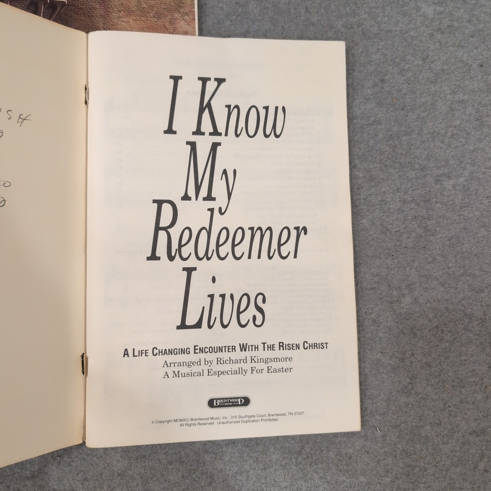 I Know My Redeemer Lives Easter Musical SATB Richard Kingsmore Lot of 3 BK-3118 - Picture 2 of 3